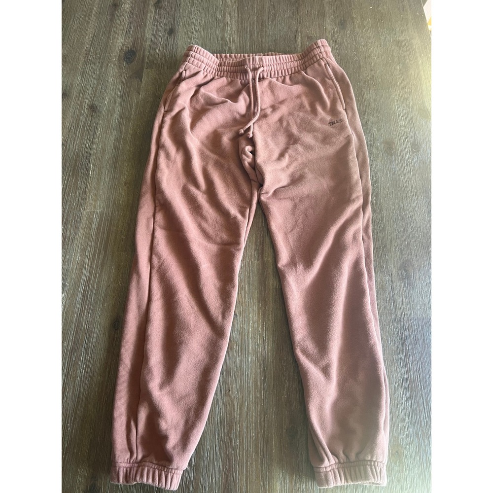 TNA Aritzia Terry Fleece Boyfriend Fit Joggers Mauve Pink Small Sweatpants
